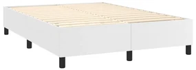 Giroletto a molle con materasso bianco 140x200 cm in similpelle