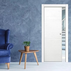 Porta interna scorrevole Mast in legno laccato colore bianco, L 90 x H 210 cm, apertura reversibile