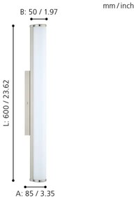 Eglo 94716 - Lampada LED da bagno CALNOVA 1xLED/16W/230V IP44