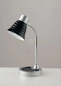 Lampada da scrivania leonardo nera 1 luce attacco e14 13x39cm