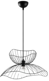 Lampadario nero con paralume in metallo ø 50 cm Farac – Opviq lights