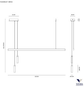 funambulist sospensione 45w+2x3w 3000k