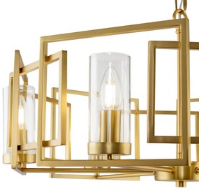 Lampadario Contemporaneo Bowi Struttura In Metallo Colore Oro 6 Luci