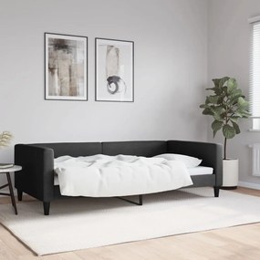Letto Da Giorno Nero 100x200 Cm İn Tessuto /