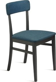 Sedia in tessuto Blu con struttura in legno LIPSIA 2 sedie