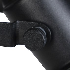 Lampada da terra industriale nera con oro 1 luce - Tommy