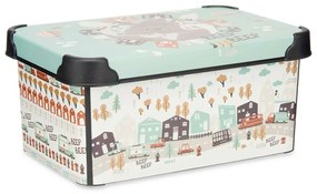 Scatola portaoggetti con coperchio Per bambini Autostrada Plastica 5 L 19 x 13,5 x 29 cm (12 Unità)
