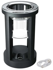 Lampada Portavaso da Tavolo Ricaricabile 2.2W, IP54 CCT - Nera Colore del corpo Nero