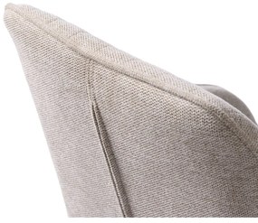 Sedia da pranzo beige in imbottito con braccioli Nolan – Unique Furniture