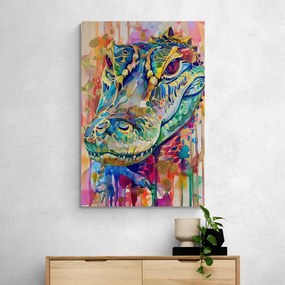 Stampa su tela – Coccodrillo con imitazione di pittura