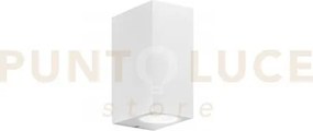 Applique biemissione qubo bianca 2 luci attacco gu10 ip54 6,7x9,3x1...