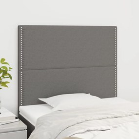 Testiera 2 Pz Grigio Scuro 90x5x78/88 Cm İn Tessuto /