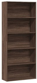 Libreria Rovere Marrone 80x30x189 Cm İn Legno Multistrato /