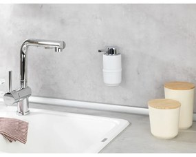 Dispenser di sapone in ceramica bianco autoportante 0,25 l Woya - Wenko
