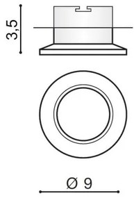 Azzardo AZ1482 - Lampada da incasso ADAMO 1xGU10/50W/230V