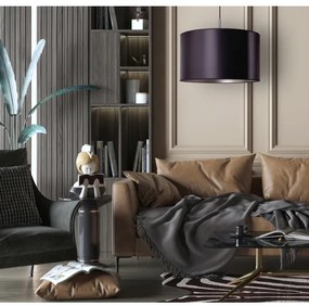 Duolla - Lampadario a sospensione con filo CANNES 1xE27/15W/230V diametro 45 cm nero/argento