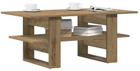Tavolino Salotto Rovere Artigianale 102x55x42 Cm Multistrato /