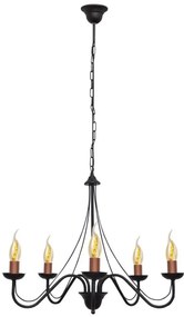 Lampadario a sospensione con catena MALBO 5xE14/60W/230V