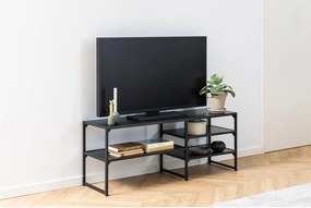 Tavolo TV nero in frassino 120x46 cm Seaford - Actona