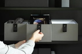 Scatole in set grigie in cartone 3 pz 20,5x29,5x14,5 cm Aston Paper Laminate – Bigso