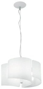 Lampadario Neoclassico Imagine grigio paralume bianco 3x E27 Ø47cm LUCE AMBIENTE DESIGN
