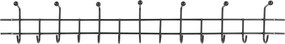 Attaccapanni da parete nero in metallo 119 cm Barato – Spinder Design