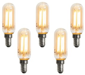 Set di 5 Lampadina LED dimmerabile E14 Oro T25 4W 250lm 2200K