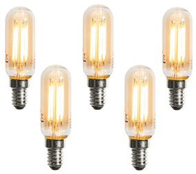 Set di 5 Lampadine LED Dimmerabili E14 Oro T25 4W 300 lm 2200K