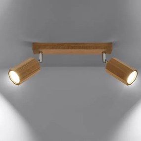 Sollux SL.1029 - Faretto ZEKE 2xGU10/40W/230V quercia