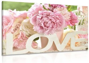 Stampa su tela – Con scritta romantica Love