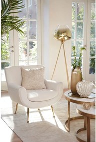 Poltrona crema in bouclé Vinstra - Light &amp; Living