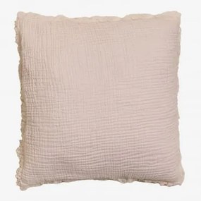 Cuscino quadrato in garza di cotone (45x45 cm) Jobert Rosa Incarnato - Sklum