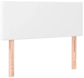 Testiera bianca 90x5x78/88 cm in similpelle
