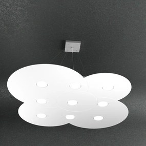 Sospensione Moderna Cloud Metallo Bianco 9 Luci Gx53