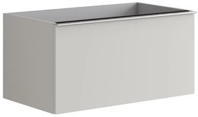 Mobile da bagno sotto lavabo Pixel plain grigio laccato opaco L 80 x H 40 x P 45.5 cm 1 cassetto, lavabo non incluso
