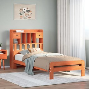 Letto libreria senza materasso marrone cera 90x200 cm in pino