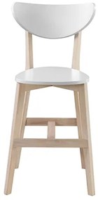 Set di 2 sgabelli da bar scandinavo bianco e legno LEENA