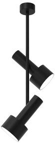 Lampadario a sospensione con supporto rigido LINTERNA 2xGX53/12W/230V nero