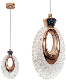 Lampadario a Sospensione in Cristallo LHJ109-1CP LIGHT ROSE GOLD