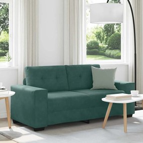 Divano Divanetto Verde Scuro 140 Cm İn Velluto /