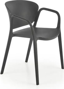 Sedia in plastica K491 in nero