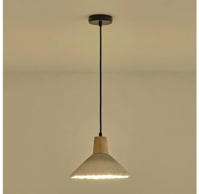 Lampadario a sospensione con filo 1xE27/15W/230V color crema