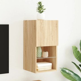 Mobile Tv Con Luci Led Rovere Sonoma 30,5x30x60 Cm /