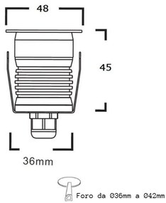 Segnapasso LED 3W IP67 Anti-Abbagliamento Professional Colore Bianco Caldo 2.700K