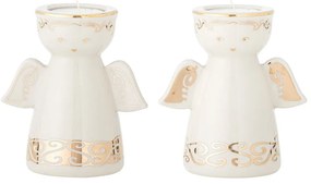 Portacandele in set in gres per lumino 2 pz Faella – Bloomingville