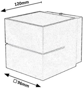 Rabalux 7019 - Applique KAUNAS 1xG9/10W/230V grigio