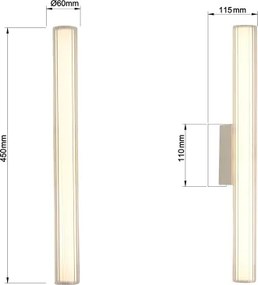 Illuminazione per specchio da bagno LINEA LED/8W/230V 3000/4000/6000K IP44 45 cm bianco
