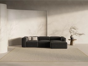 Divano angolare nero (con penisola a destra/con chaise lounge) Bergamo – Cosmopolitan Design