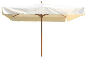 Ombrellone a palo centrale marrone Lesa L 200 x 300 cm con telo ecru