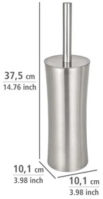 WENKO 16742100 - Scopino WC PIENO 10x37,5 cm acciaio inox/satinato